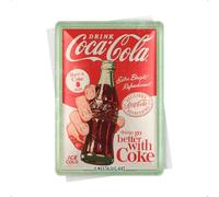Nostalgic-Art Carte postale rétro, 10 x 14 cm, Coca-Cola - Better with Coke - Idée cadeau pour fans de Coke, Official License Product (OLP), en métal, design vintage