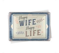 Nostalgic-Art Carte postale rétro, 10 x 14 cm, Happy Wife Happy Life