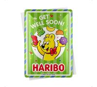 Nostalgic-Art Carte postale rétro, 10 x 14 cm, Haribo - Get Well Soon - Idée cadeau pour les gourmands, Official License Product (OLP), en métal, design vintage