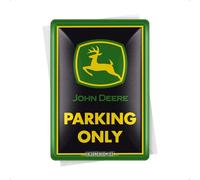 Nostalgic-Art Carte postale rétro, 10 x 14 cm, John Deere - Parking Only - Idée cadeau pour fans des tracteurs, Official License Product (OLP), en métal, design vintage