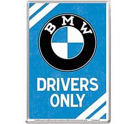 Nostalgic-Art Carte Postale rétro, 10 x 14 cm, Official License Product (OLP), BMW - Drivers Only - Idée de Cadeau pour Fans de BMW, en métal, Mini Plaque comme Carte de voeux