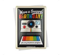 Nostalgic-Art Carte postale rétro, 10 x 14 cm, Polaroid - Snappy Birthday - Idée cadeau pour les fans de photographie, Official License Product (OLP), en métal, design vintage