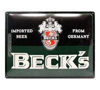 Nostalgic-Art - Enseigne Plaque en Métal Émaillée 30x40cm - BECK'S Logo
