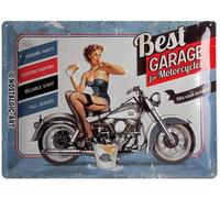 Nostalgic-Art - Enseigne Plaque en Métal Émaillée 30x40cm - Best Garage #1