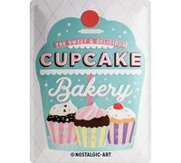 Nostalgic-Art - Enseigne Plaque en Métal Émaillée 30x40cm - Cupcake Bakery