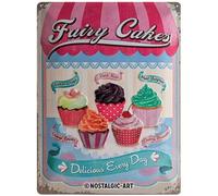 Nostalgic-Art - Enseigne Plaque en Métal Émaillée 30x40cm - Fairy Cakes