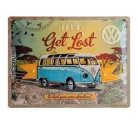 Nostalgic-Art - Enseigne Plaque en Métal Émaillée 30x40cm - VW Bulli Get Lost