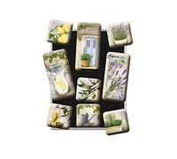 Nostalgic-Art Ensemble de 9 Magnets - Mediterranean, 0,87 x 0.87 inch/ 0,87 x 1.77 inch