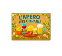 NOSTALGIC ART Grande plaque métal BMW - Blanc et bleu - 60 x 40 cm