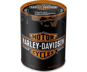 Nostalgic Art Harley-Davidson Genuine Logo, caisse d épargne 10 cm x 13 cm x 10 cm