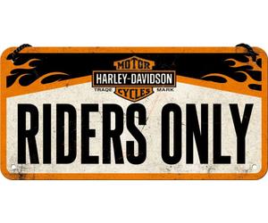 Nostalgic Art Harley-Davidson - Riders Only, signe décoratif 20 cm x 10 cm