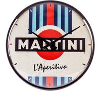Nostalgic-Art Horloge rétro, Martini - L'Aperitivo - Idée de Cadeau pour Amateurs de Cocktails, décoration Murale Cuisine, Design Vintage, Ø 31 cm