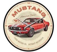 Nostalgic Art - Horloge hublot en verre et métal Pub 31 cm Mustang rouge multicolore G