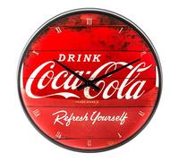 Nostalgic Art Horloge murale 51074 Logo Coca-Cola Refresh Yourself 31 cm Rouge