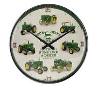 Nostalgic-Art Horloge rétro, Ø 31 cm, John Deere - Model Chart