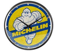 Nostalgic-Art Horloge rétro, Ø 31 cm, Michelin - Bibendum 80s - Idée de Cadeau pour Fans de Moteur, décoration Murale Cuisine, Design Vintage