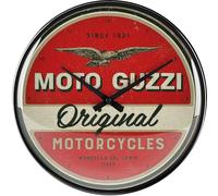 Nostalgic-Art Horloge rétro, Ø 31 cm, Moto Guzzi - Original Motorcycles - Idée Cadeau pour Motards, Official License Product (OLP), décoration Murale Cuisine, Design Vintage