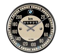 Nostalgic-Art Horloge rétro, Ø 31 cm, Official License Product (OLP), BMW - Tachometer - Idée de Cadeau pour Fans de BMW, décoration Murale Cuisine, Design Vintage