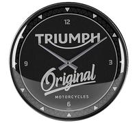 Nostalgic-Art Horloge rétro, Ø 31 cm, Triumph - Original - Idée de Cadeau pour Motards, décoration Murale Cuisine, Design Vintage