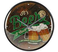 Nostalgic-Art Horloge rétro, Beer O' Clock - Idée de Cadeau pour Fans de bière, décoration Murale Cuisine, Design Vintage, Ø 31 cm