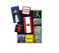 Nostalgic-Art 83011 Berlin Ampelmann, Lot de 9 aimants Ensemble, Métal, coloré, 7 x 9,3 x 2 cm