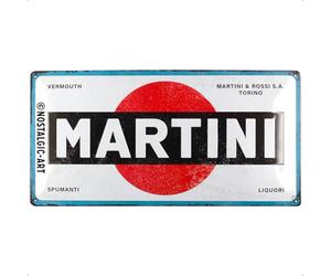 Nostalgic-Art - Logo White - Plaque ou Affiche - 25 x 50 cm - Plastique - Rectangulaire - Moderne - Bar - Cuisine - Montage mural
