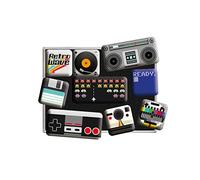 Nostalgic-Art, Set d'aimants rétro, Retro Wave Media - Cadeau pour Les nostalgiques, Décoration pour Le frigo, Design Vintage, 9 pièces