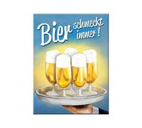 Nostalgic Art Merchandising 14268 bière ou alcools Toujours goûts Bon Plateau magnétique 8 x 6 CM