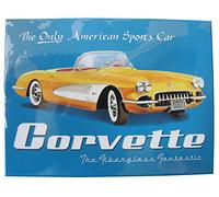 Nostalgic Art Merchandising Fast 14271 USA Corvette Aimant-Jaune - 8 x 6 CM