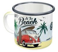 Nostalgic Art - Mug publicitaire en métal émaillé 360 ml Van VW- Beach multicolore G