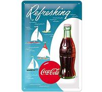 Nostalgic-Art N22226 Coca-Cola Plaque rétro en tôle Motif voiliers 20 x 30 cm