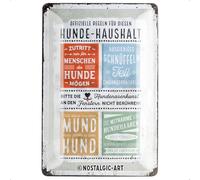 Nostalgic-Art PfotenSchild - Hunde-Haushalt Regeln
