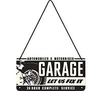 Nostalgic-Art, Plaque à Suspendre, Best Garage - Idée de Cadeau pour Les Fans de Voitures et de Motos, en métal, Déco Design Retro, 10 x 20 cm