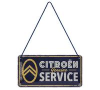 Nostalgic-Art Plaque à Suspendre, Citroen - Genuine Service - Idée de Cadeau pour Fans de Voitures, en métal, Déco Design Retro, 10 x 20 cm