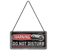 Nostalgic-Art Plaque à Suspendre, Gaming in Progress - Idée de Cadeau pour Gamers, en métal, Design Retro pour la décoration, 10 x 20 cm