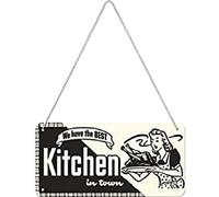 Nostalgic-Art, Plaque à Suspendre, Home & Country - Kitchen - Idée de Cadeau pour la Cuisine, en métal, Design Retro pour la décoration, 10 x 20 cm