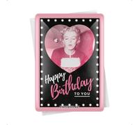 Nostalgic-Art Plaque de Happy Birthday | 10314 Cartouche Marilyn Carte Postale 10 x 14 cm | Carte de vœux | Carte Postale rétro, métal, Multicolore, 10 x 14 x 0,1 cm