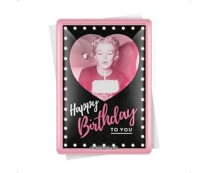 Nostalgic-Art Plaque de Happy Birthday | 10314 Cartouche Marilyn Carte Postale 10 x 14 cm | Carte de vœux | Carte Postale rétro, métal, Multicolore, 10 x 14 x 0,1 cm