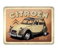 Nostalgic-Art Plaque Vintage, Citroen - 2CV - Idée de Cadeau pour Fans de Voitures, en métal, Design Retro pour la décoration, 15 x 20 cm