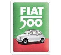 Nostalgic Art - Plaque décorative en métal en relief 20 x 15 cm Fiat 500 - Italian Colours multicolore G