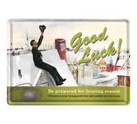 Nostalgic-Art Plaque en Metal 10 x 14 cm - Good Luck