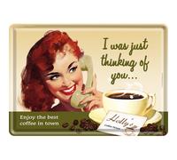 Nostalgic-Art Plaque en Metal 10 x 14 cm - Thinking of You