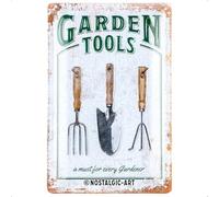 Nostalgic-Art Plaque métallique rétro 20 x 30 cm Garden Tools - Idée cadeau pour les amis du jardin en métal - Design vintage