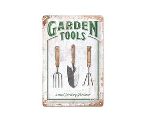 Nostalgic-Art Plaque métallique rétro 20 x 30 cm Garden Tools - Idée cadeau pour les amis du jardin en métal - Design vintage