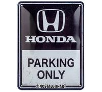 Nostalgic-Art Plaque rétro, 15 x 20 cm, Honda AM - Parking Only | original Honda license product (OLP), en métal, design vintage, Idée cadeau pour fans de Honda