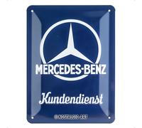 Nostalgic-Art Plaque murale vintage Mercedes‑Benz Kundendienst métal déco rétro 15×20 cm 26226