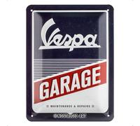 Nostalgic Art – Plaque vintage en métal Vespa Garage – Design rétro 15 x 20 cm