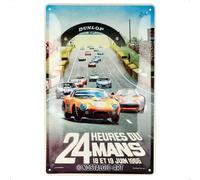 Nostalgic-Art Plaque rétro, 20 x 30 cm, 24h Le Mans - Racing 1966 | original license product (OLP), en métal, design vintage, Idée cadeau pour fans de moteur