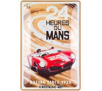 Nostalgic-Art Plaque rétro, 20 x 30 cm, 24h Le Mans - Red Car 1963 - Idée cadeau pour fans de moteur, Official License Product (OLP), en métal, design vintage