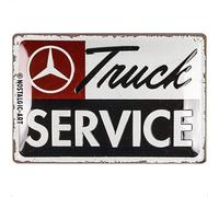 Nostalgic-Art Plaque rétro, 20 x 30 cm, Daimler Truck - Service - Idée de cadeau pour fans d'accessoires automobiles, Official License Product (OLP), en métal, design vintage